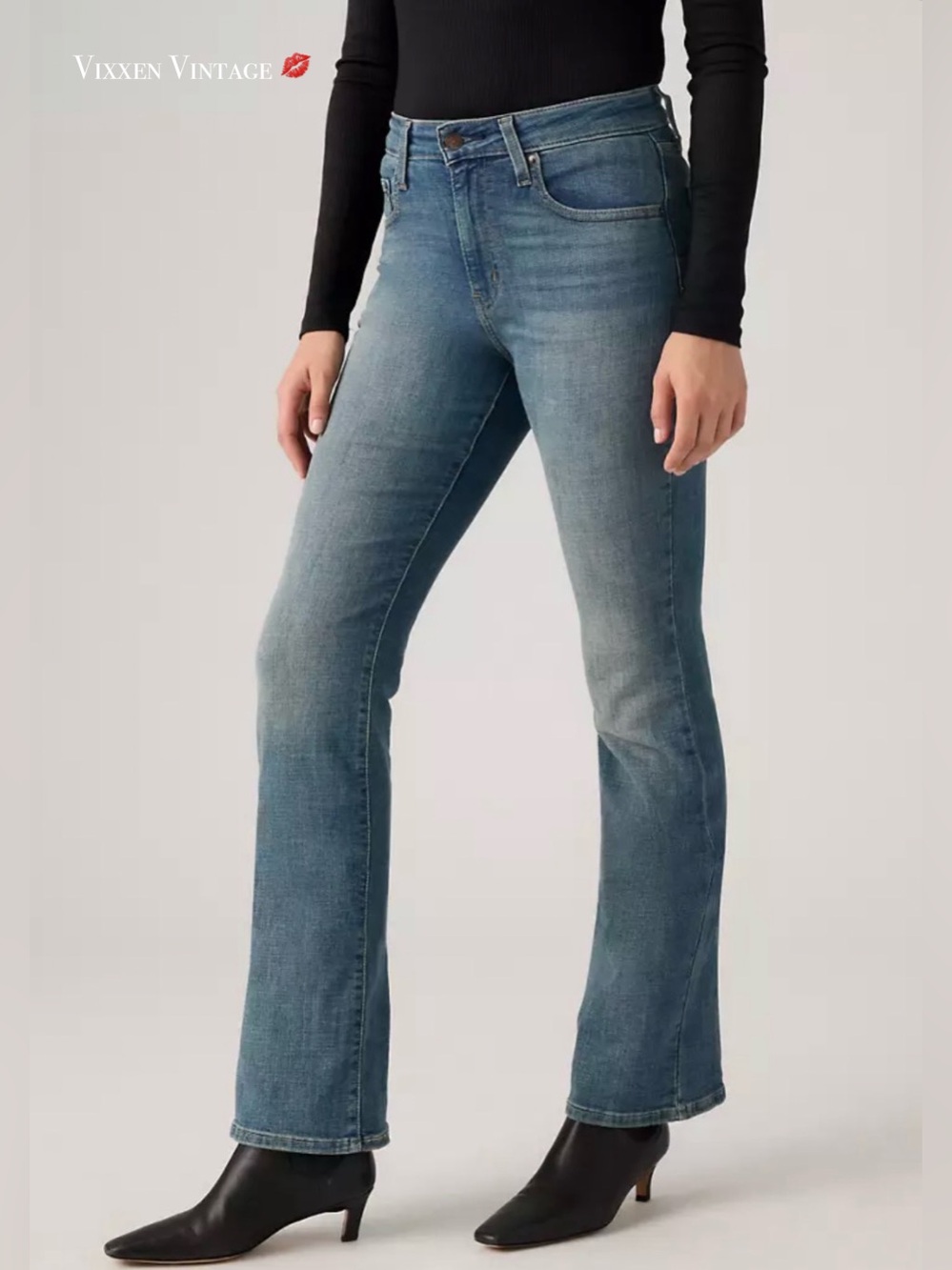 LEVI'S '725 HIGH RISE BOOTCUT' JEANS IN TORE IT UP - DARK WASH